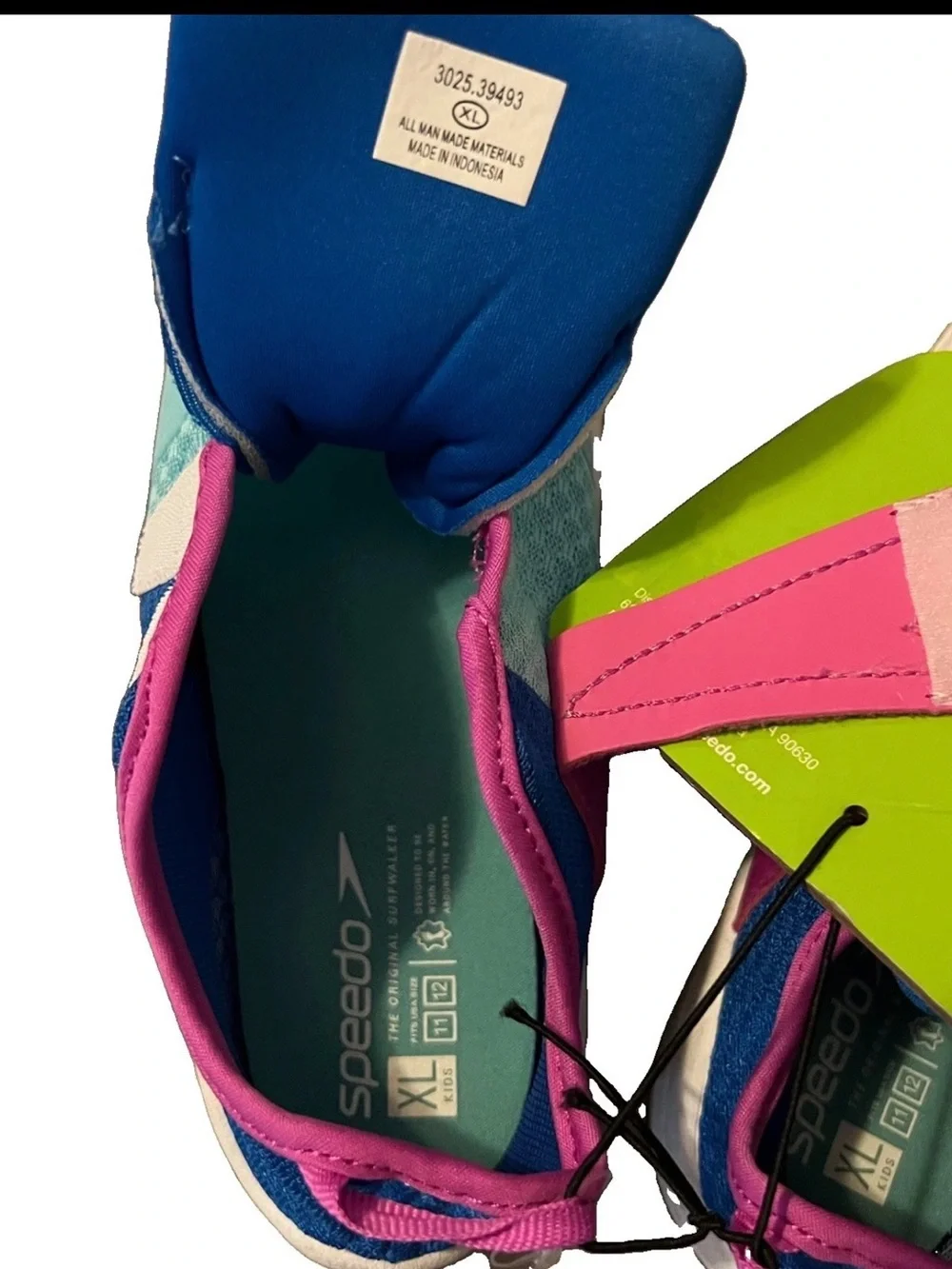 Speedo Shore Explorer 2.0 Kids Water Shoes Teal Blue Pink Size XL 11-12 NEW